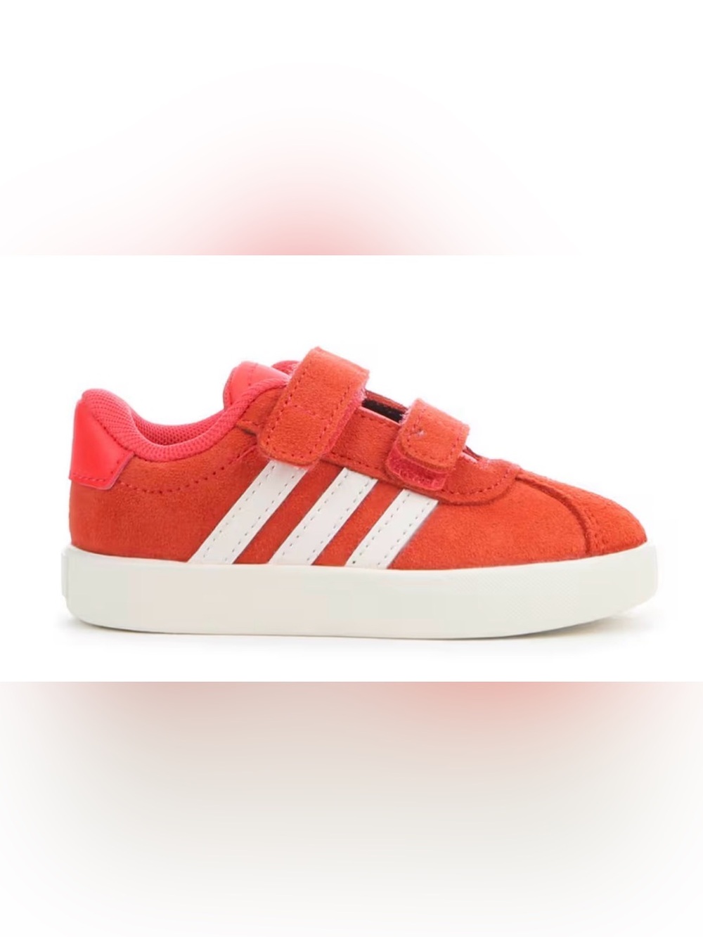 ADIDAS TODDLER VL COURT 3.0 SUEDE SNEAKERS. 7K burnt red white orange NWT kids